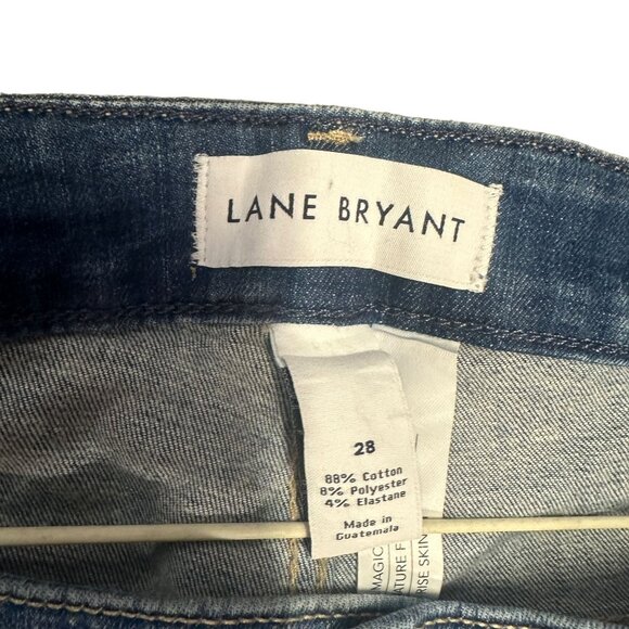 Lane Bryant 28 Super Stretch Signature Fit Skinny Jeans Mid-Rise Flex Waistband - Picture 6 of 16